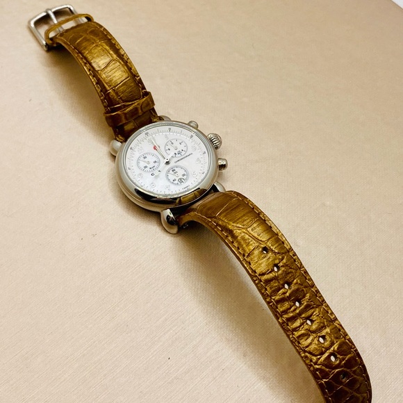 EUC Michele CSX 36mm Stainless Steel Chronograph Watch w/ Alligator Strap - Picture 10 of 16